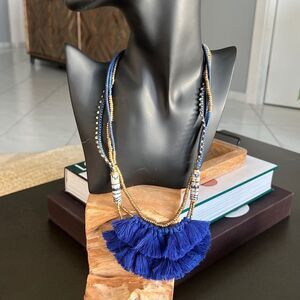SERAFINA Hmong Tassel Statement Necklace